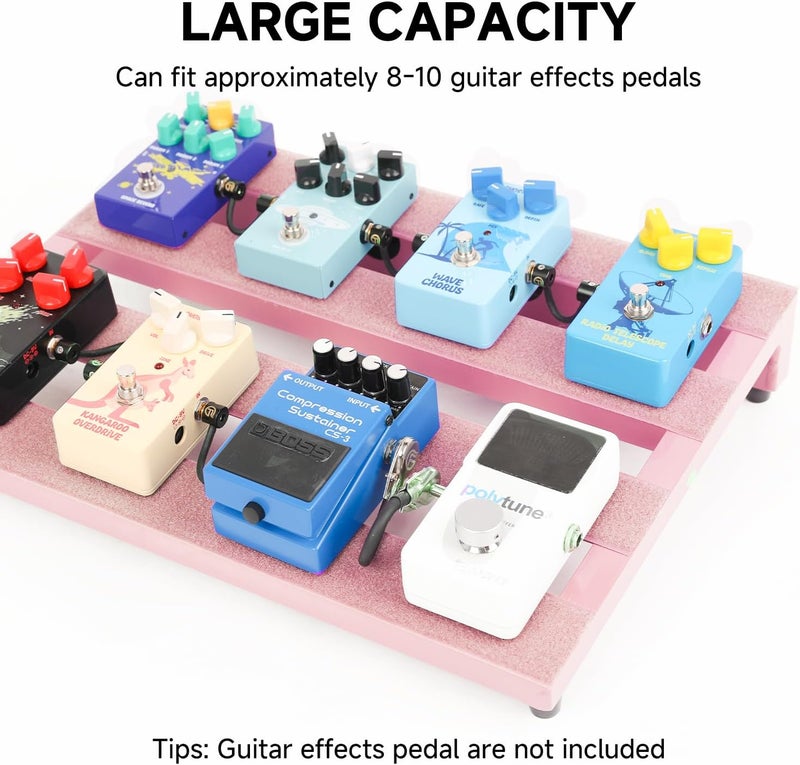 GHOSTFIRE Ghost Fire Limited Edition Guitar Pedal Board Aluminum Alloy 2.6lb Effect Pedalboard 17"x12.5"x3 "with Carry Bag,New V series (V-STANDARD 1.0 PINK) - Image 3